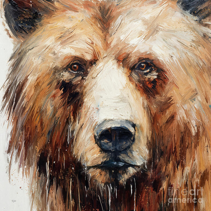 Yellowstone National Park Painting - The Bear by Tina LeCour