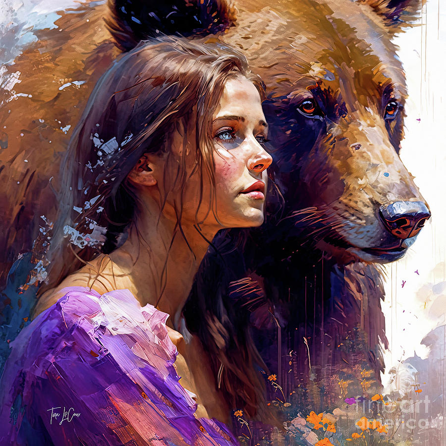 The Bear Whisperer Painting by Tina LeCour