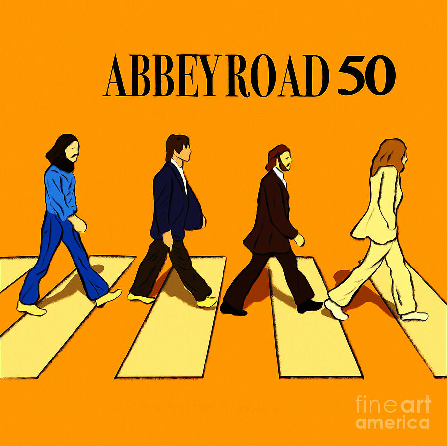 The Beatles Abbey Road 50 Drawing By Deva Milano