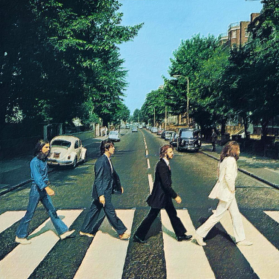 The Beatles Abbey Road Painting by Tony Rubino
