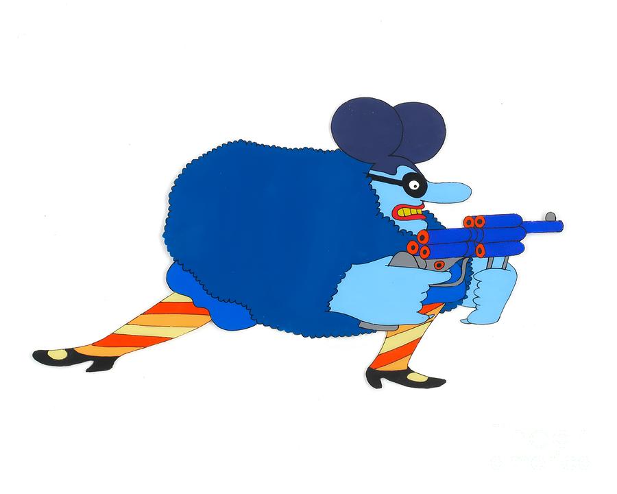 The Beatles - An original production animation cel of a Blue Meanie with Ray Gun Digital Art by Antonios Valamontes The Beatles - An original production animation cel of a Blue Meanie with Ray Gun Digital Art by Antonios Valamontes