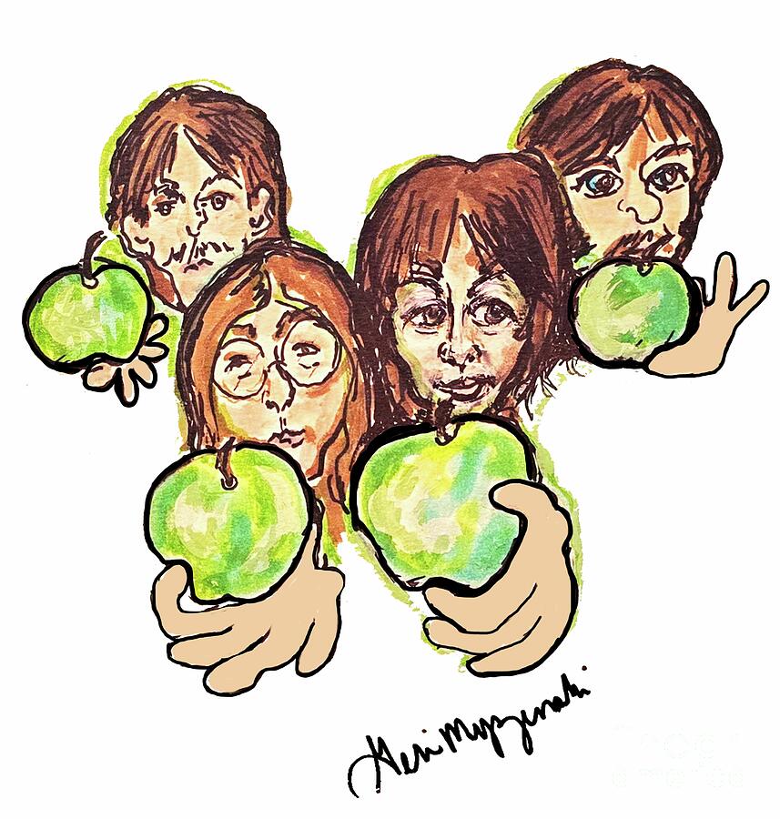 The Beatles Apple Records 1968 Mixed Media by Geraldine Myszenski ...