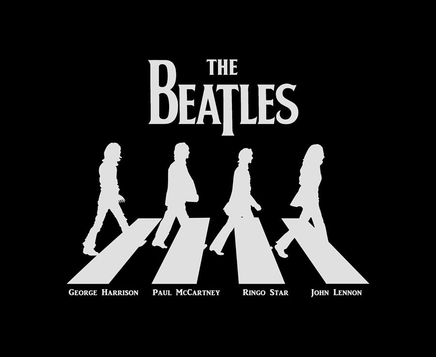 The Beatles Black And White By Michael Digital Art by Michael Barrack