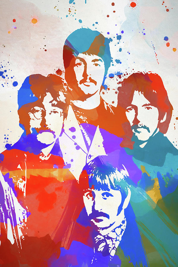 The Beatles Color Splash Painting by Dan Sproul - Fine Art America