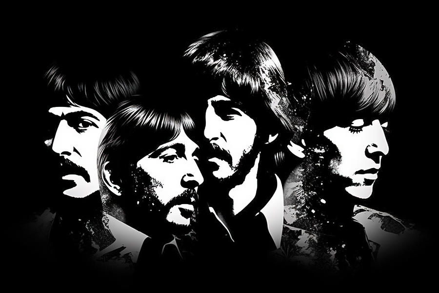 The Beatles Group BW Photograph by Athena Mckinzie - Fine Art America