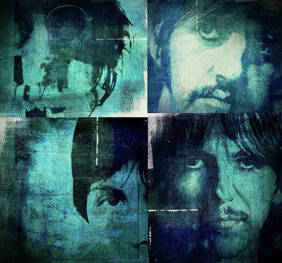 The Beatles - John - Ringo - Paul - George Mixed Media by Paul Lovering