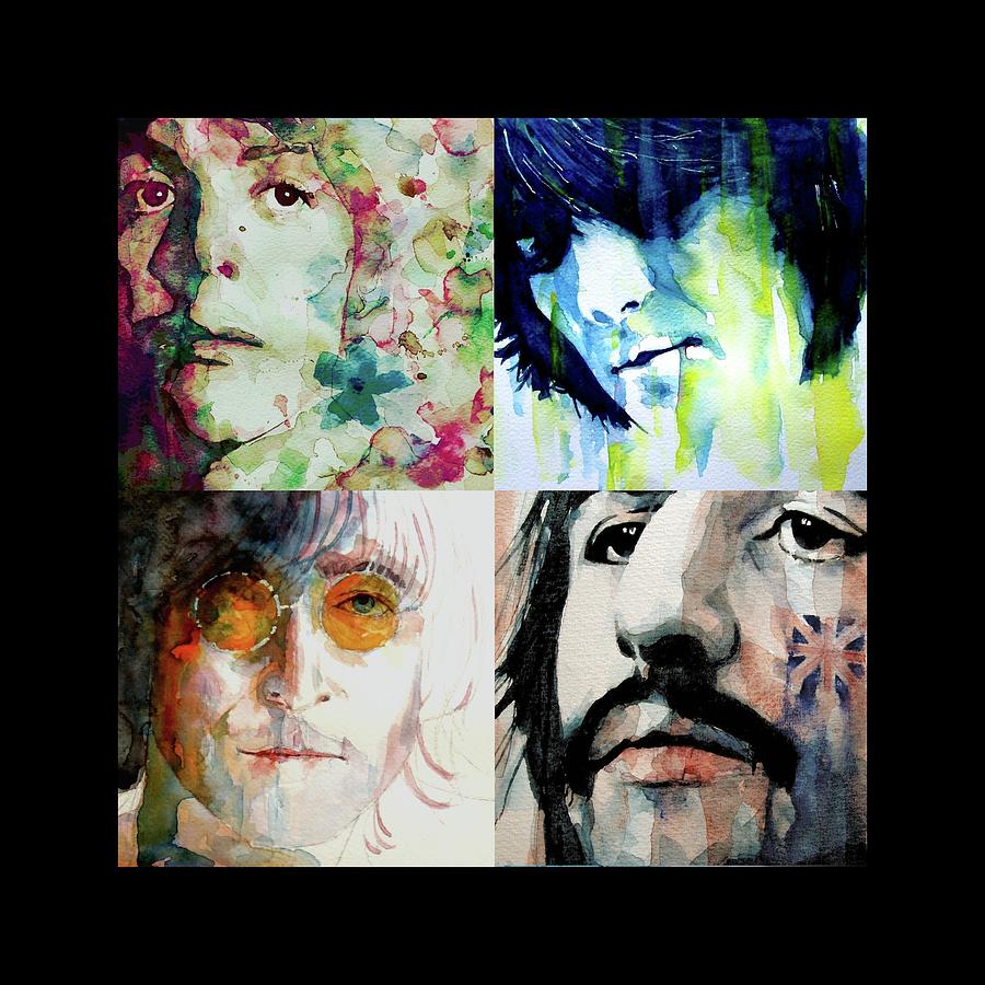 The Beatles - LOVE Painting by Paul Lovering