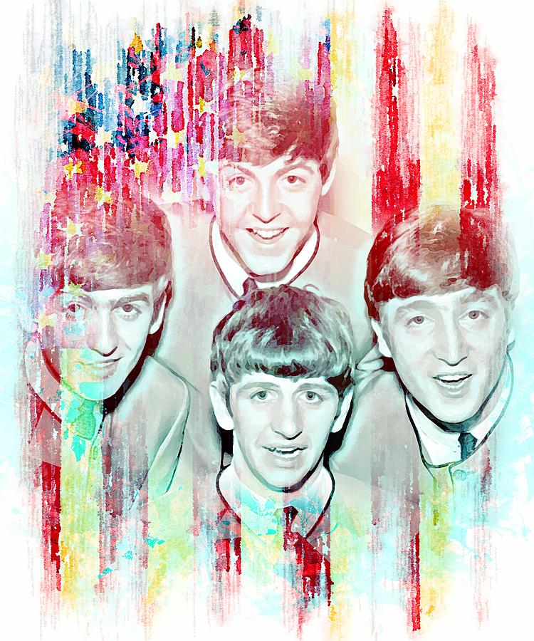 The Beatles Mixed Media by Michael Earch - Fine Art America