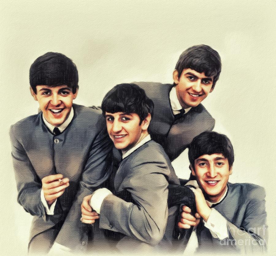 The Beatles, Music Legends Painting by Esoterica Art Agency