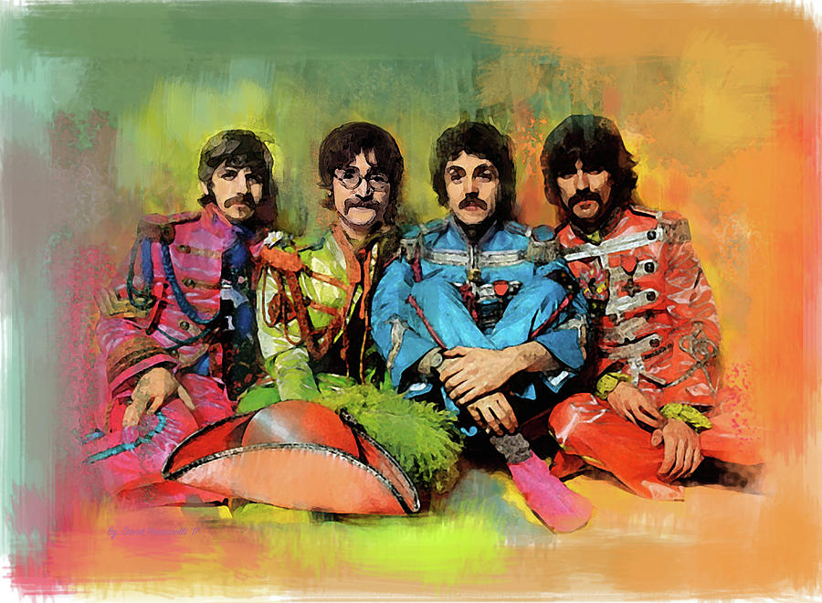 Sgt Peppers Painting - The Beatles Peppers Band  by Iconic Images Art Gallery David Pucciarelli