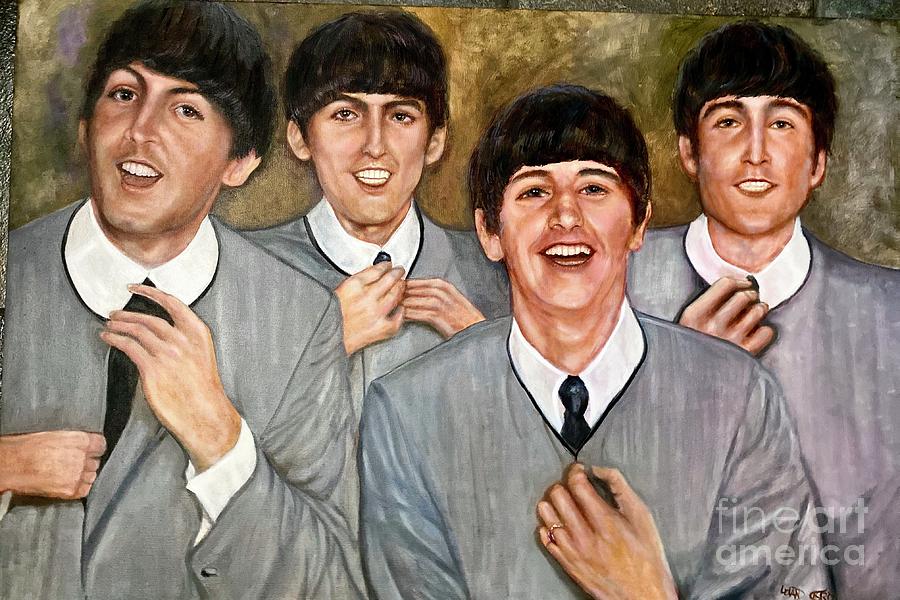 The Beatles portrait  Painting by Leland Castro