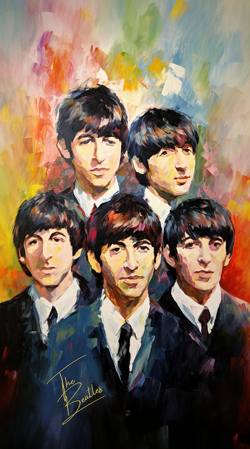 The Beatles Digital Art - The Beatles by Rob Smiths