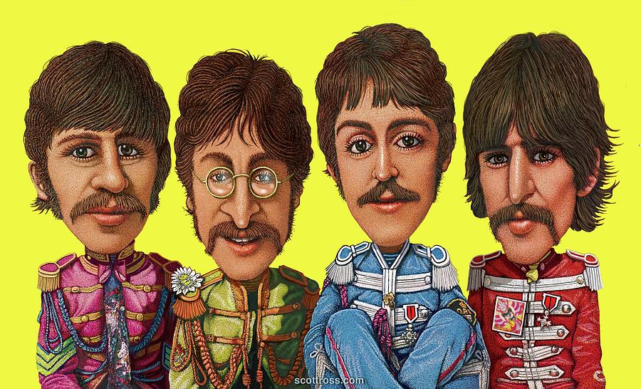 The Beatles Digital Art by Scott Ross