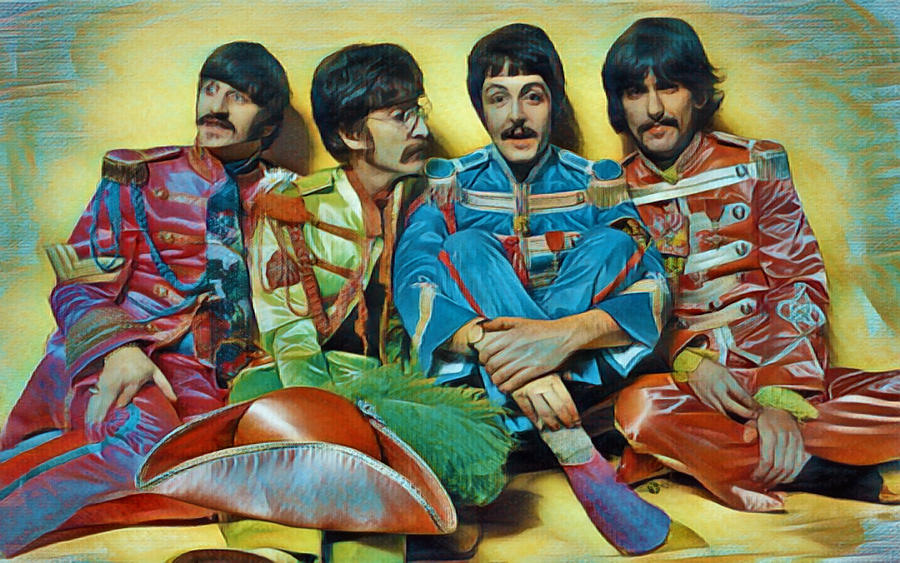 The Beatles Sgt. Peppers Lonely Hearts Club Band Painting 1967 Color Pop Painting by Tony Rubino