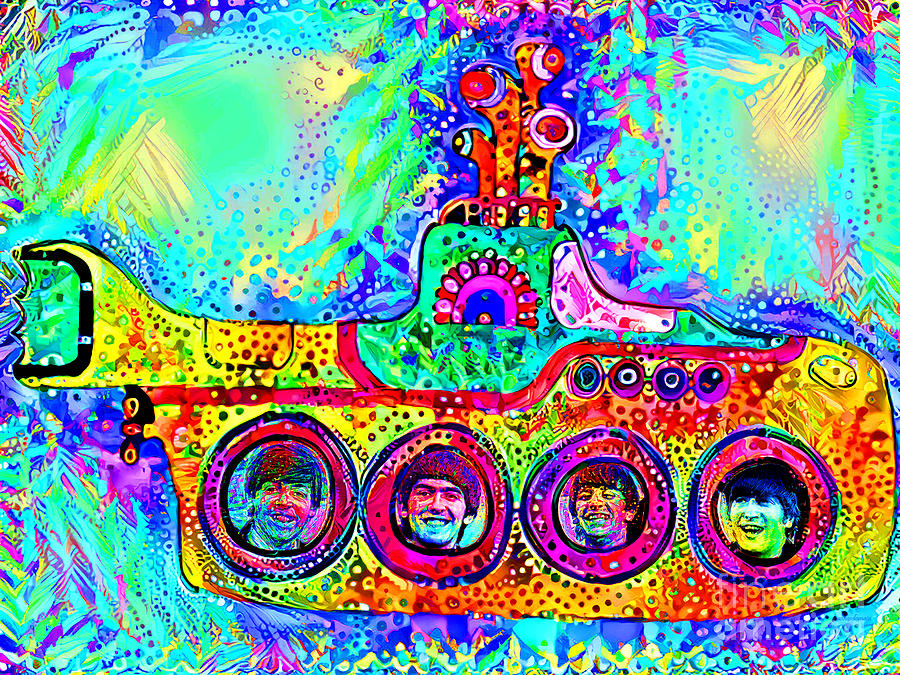 The Beatles Yellow Submarine 20220330 Mixed Media by Wingsdomain Art and Photography