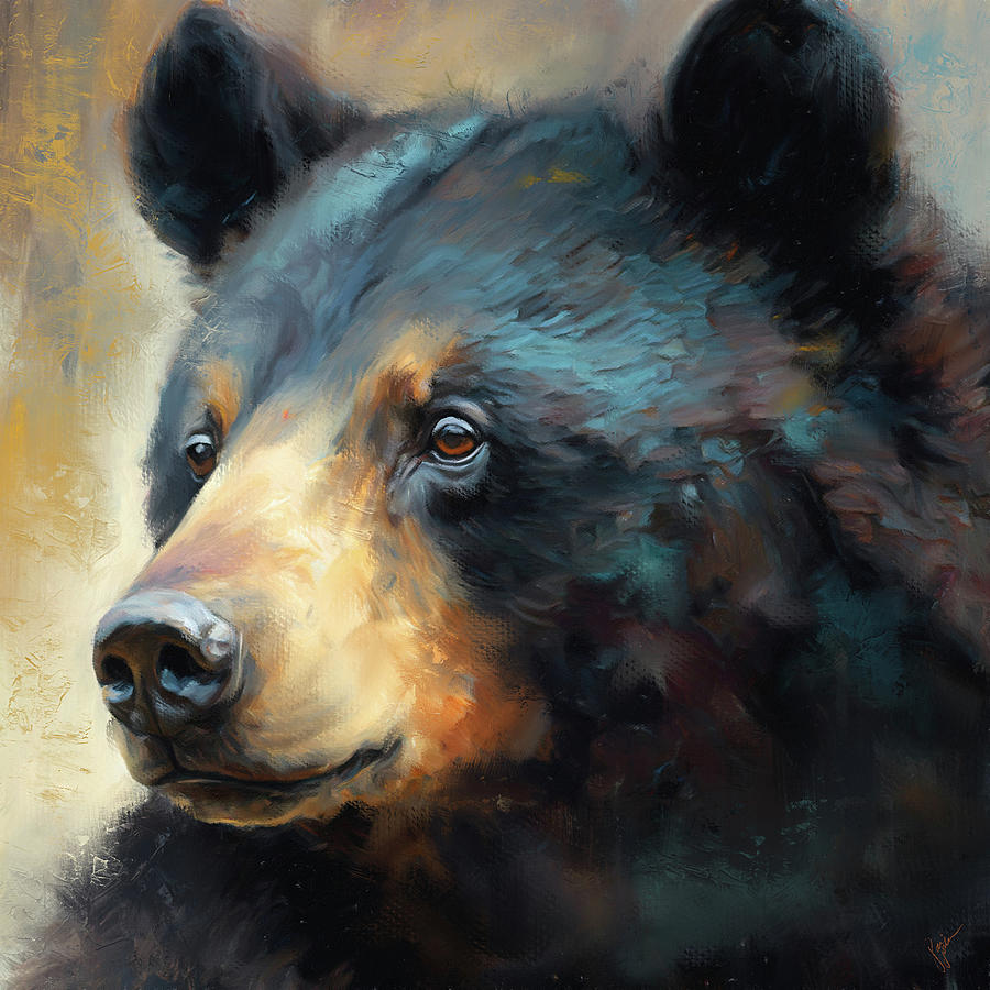 The Beautiful Black Bear Painting by Jai Johnson