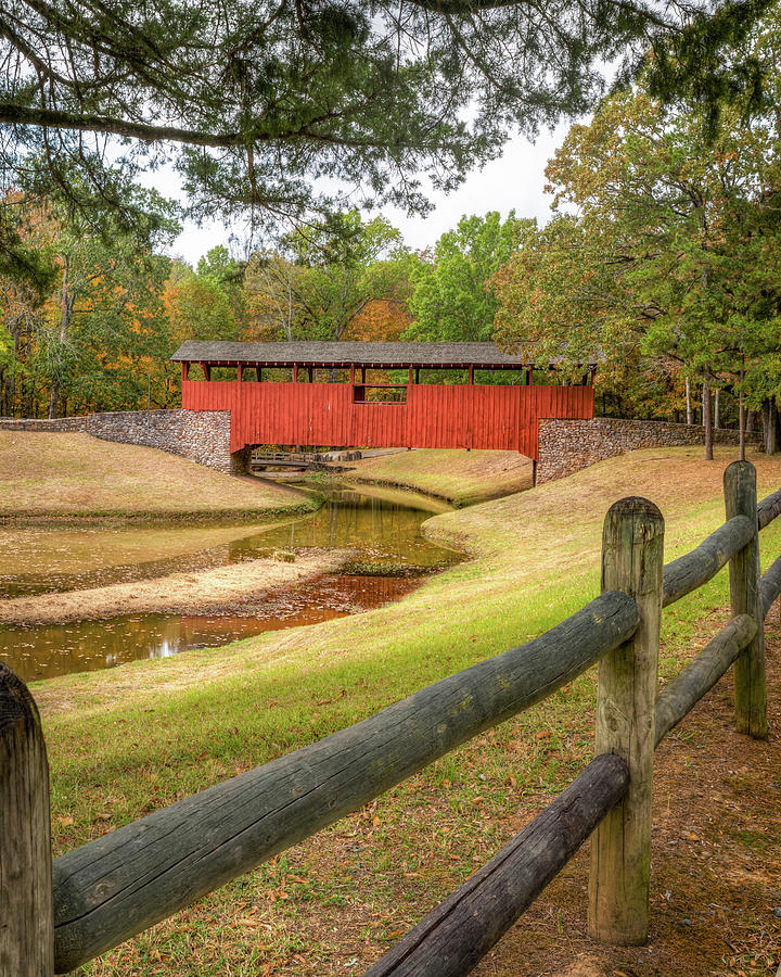 The Beautiful Burns Park Covered Bridge Of North Little Rock Photograph