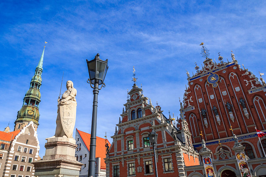 The beautiful centre of Riga Photograph by Frans Sellies