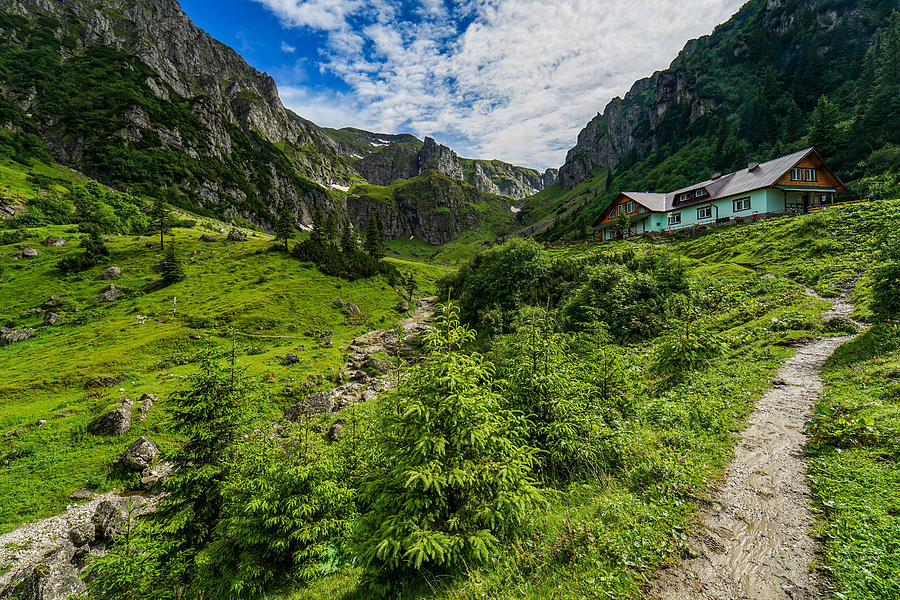 The Beautiful Malaiesti Cabin In Bucegi Mountains, Romania. Photograph