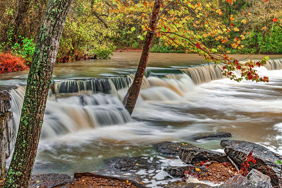 Arkansas Waterfall Photograph - The Beautiful Natural Dam Falls by Gregory Ballos