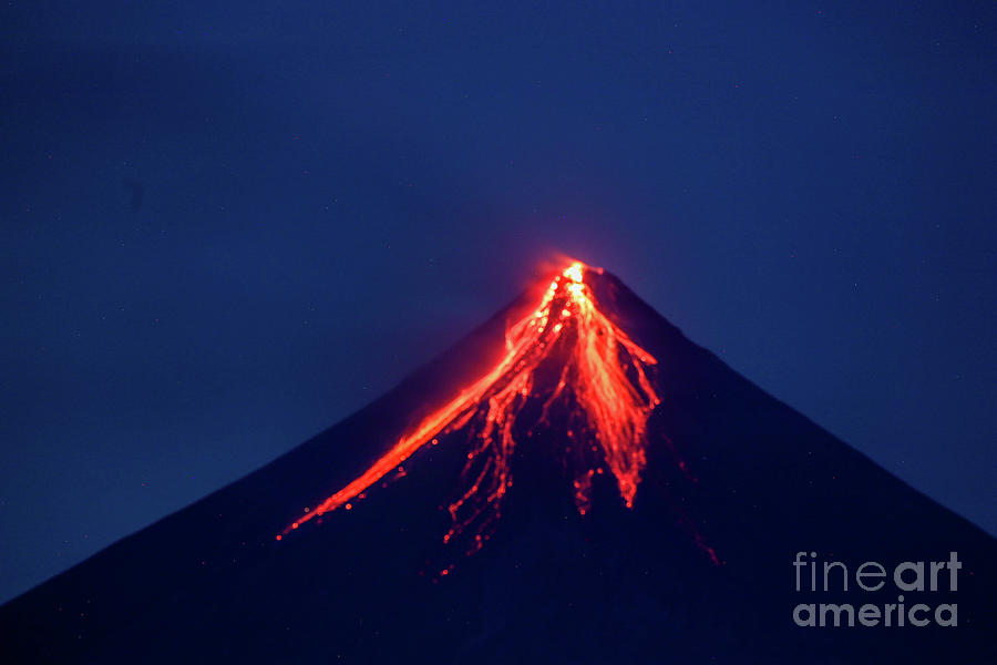 The Beautiful View Of The Lava Flow Of The Mayon Volcano Photograph By William E Rogers Fine 