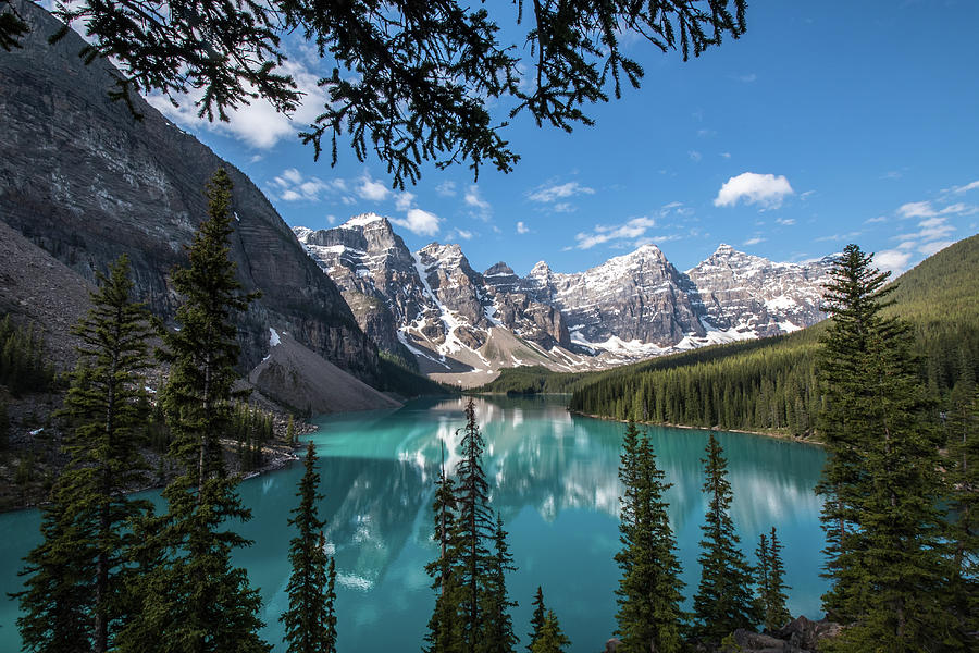 The Beauty of Banff, Moraine Lake Photograph by Bob Cuthbert | Fine Art ...