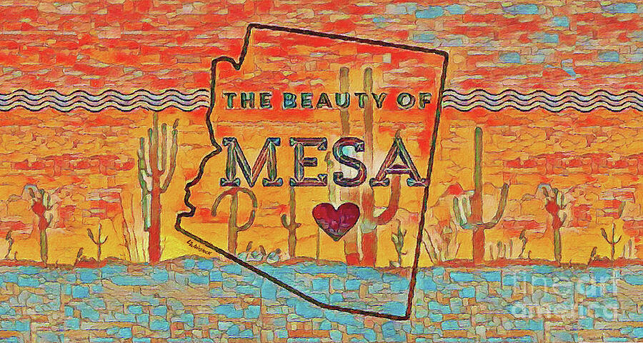 Beauty Painting - Beauty of Mesa Arizona  by Linda Weinstock