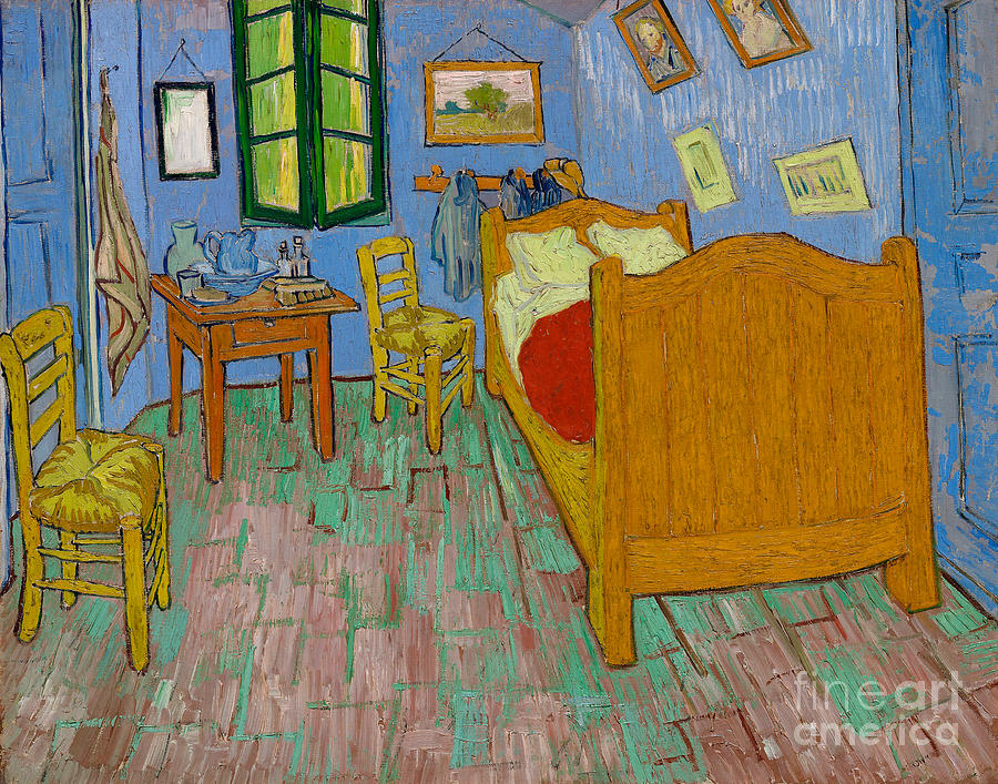 The Bedroom, 1889, Vincent Van Gogh Painting by Kithara Studio