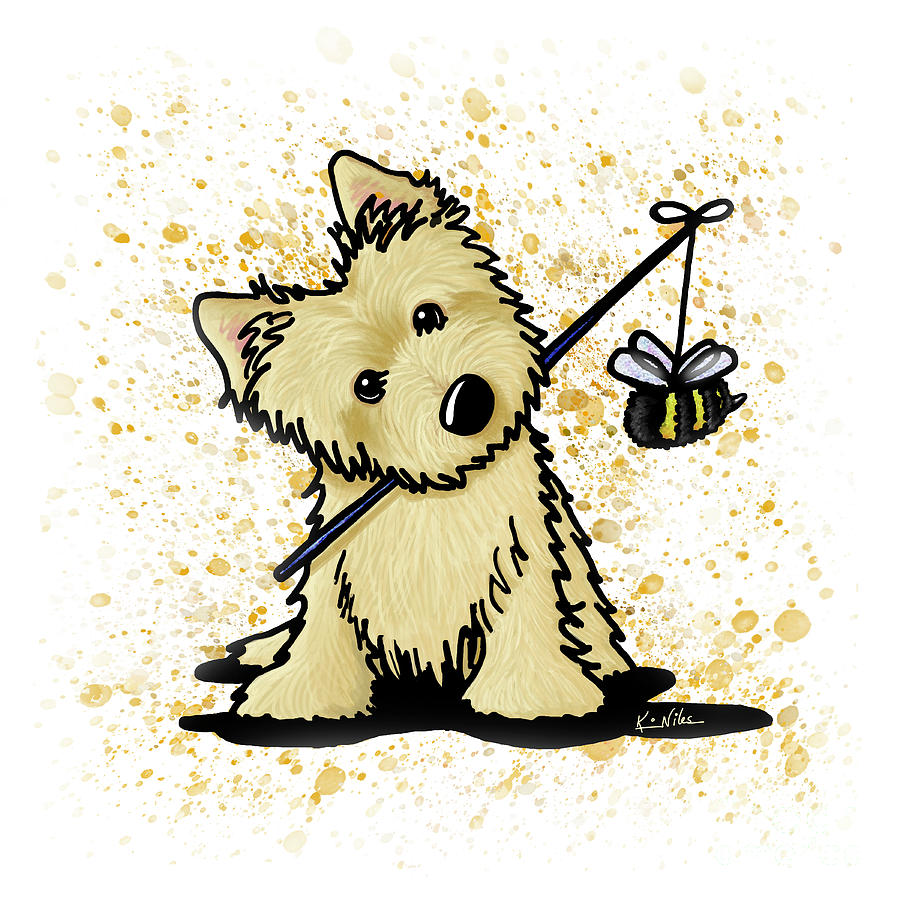 Dog Drawing - The Beekeeper by Kim Niles aka KiniArt