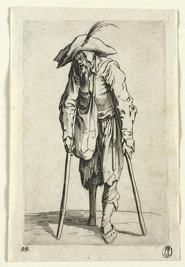 The Beggars Beggar With Wooden Leg C. 1623 Jacques Callot Painting