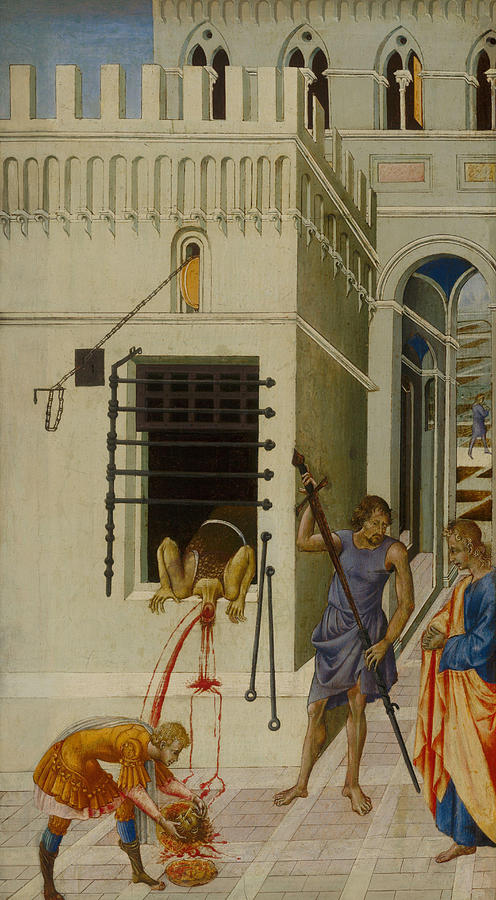 Giovanni Di Paolo Painting - The Beheading of Saint John the Baptist  by Giovanni di Paolo