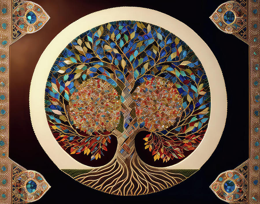 The Bejeweled Tree Of Life  Digital Art by HH Photography of Florida
