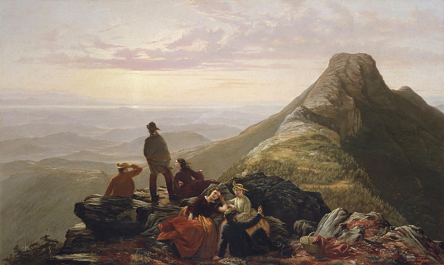 The Belated Party On Mansfield Mountain - Jerome Thompson Painting