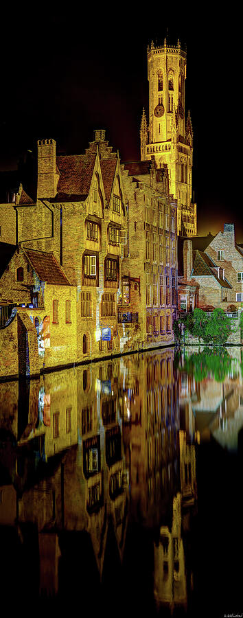 The Belfort of Bruges at night Photograph by Weston Westmoreland