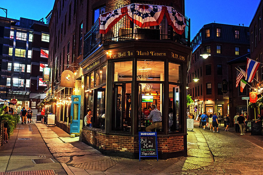 The Bell in Hand Tavern on Union Street in Boston Massachusetts at Dusk Photograph by Toby McGuire