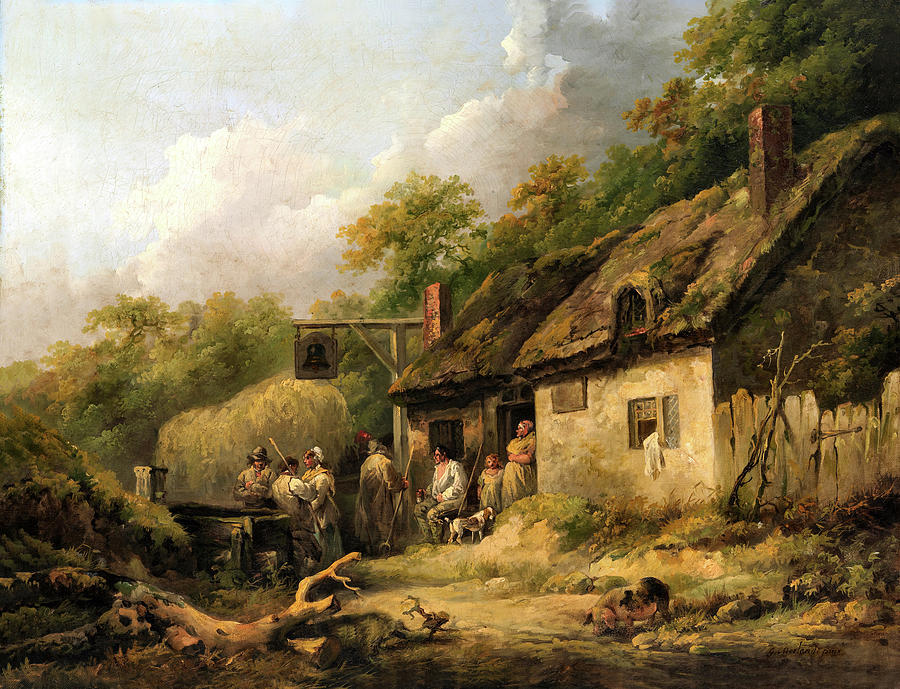 Farm Animals Painting - The Bell Inn by Floyd Snyder