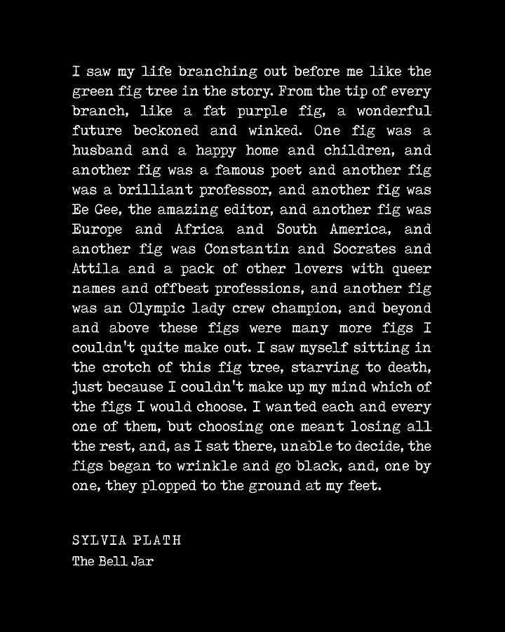 The Bell Jar - Sylvia Plath Quote - Literature - Typewriter Print 2 - Black Digital Art