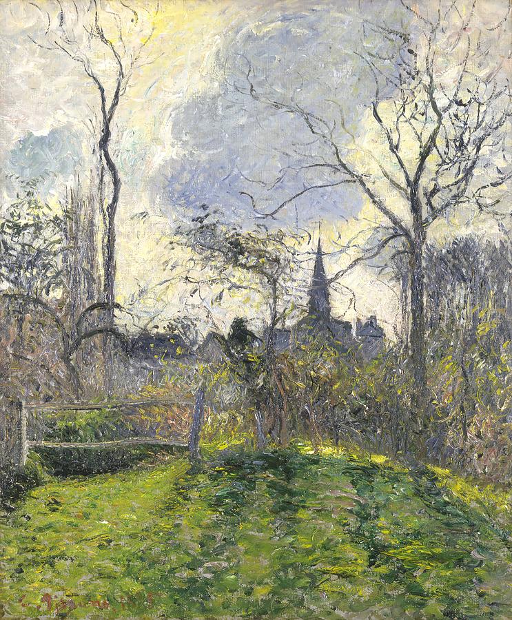 The Bell Tower of Bazincourt Painting by Camille Pissarro - Pixels