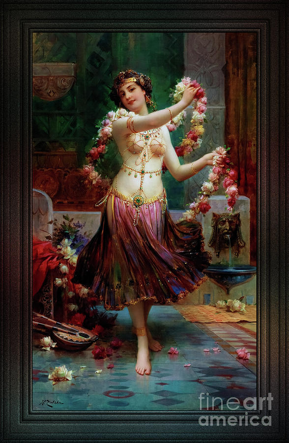 The Belly Dancer by Hans Zatzka Old Masters Classical Art Reproduction Painting by Rolando Burbon