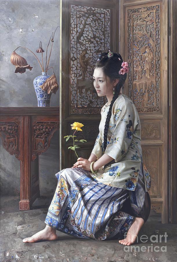 The Beloved Looking Forward Painting by Mingyue Wang The Beloved Looking Forward Painting by Mingyue Wang