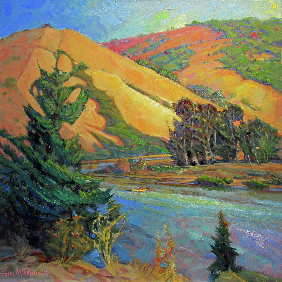 The Bend, Russian River Painting by John McCormick