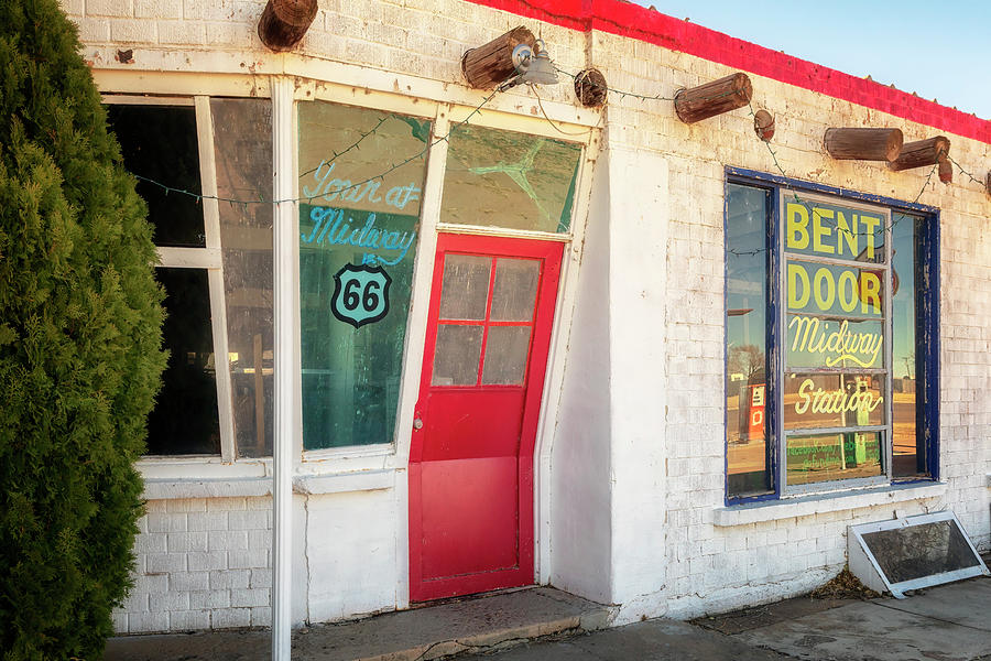 The Bent Door - Adrian, Texas - Route 66 Photograph by Susan Rissi Tregoning