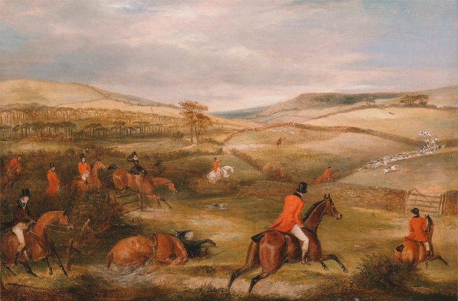The Berkeley Hunt  1842  The Chase #1 Painting by Francis Calcraft Turner