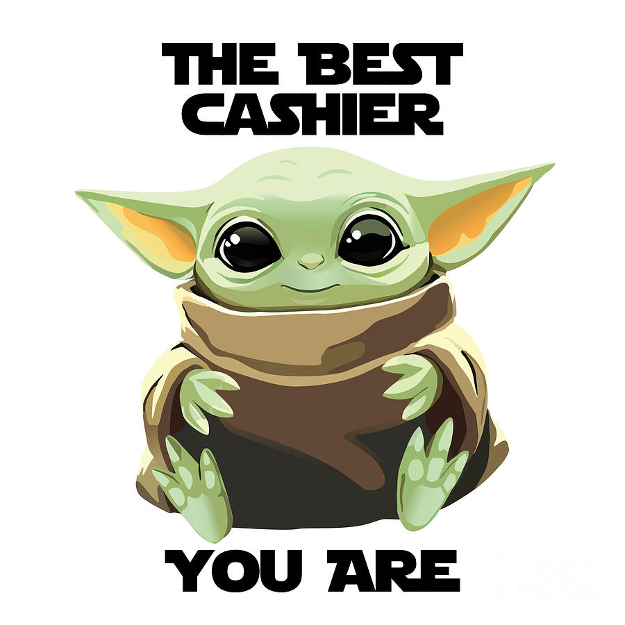 The Best Cashier You Are Cute Baby Alien Funny Gift for Coworker ...