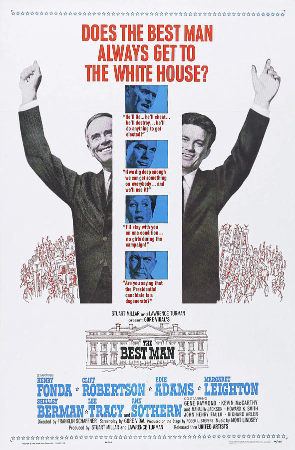 The Best Man, with Henry Fonda and Cliff Robertson, 1964 Mixed Media by Movie World Posters