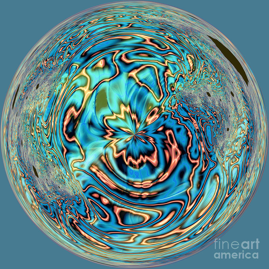 The Best Of Copper And Teal Orb 37 Digital Art By Elisabeth Lucas