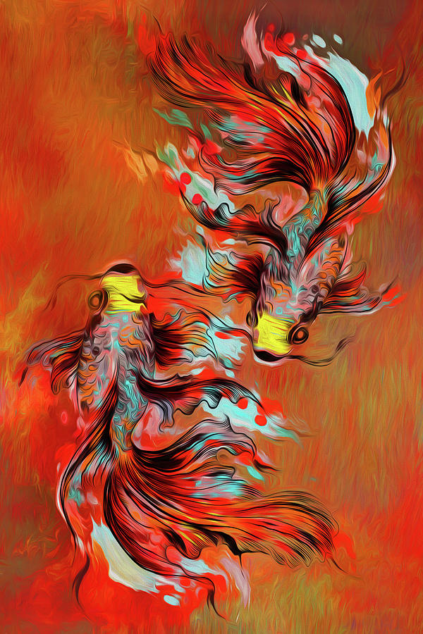 The Betta Tango Digital Art by HH Photography of Florida