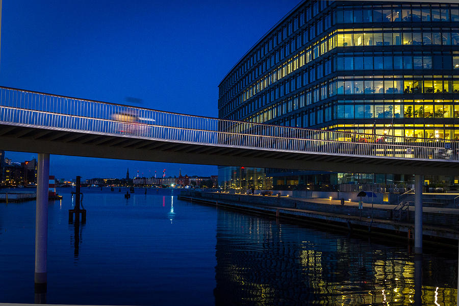 The Bicycle Snake over the Bryggebro bridge in Copenhagen Photograph by Gerard Puigmal