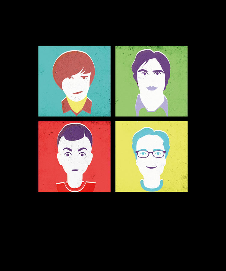 The Big Bang Theory Smart Heads Team Pop Art Digital Art By Phuoc Thinh 