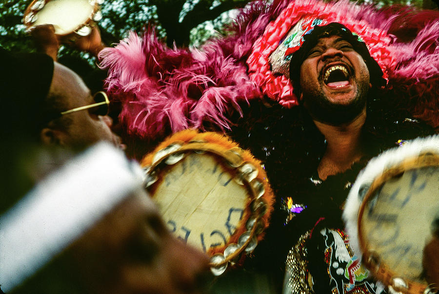 The Big Chief -  Mardi Gras Black Indian Parade, New Orleans Photograph by Earth And Spirit